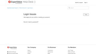 Login Issues – Experticity Expert Support