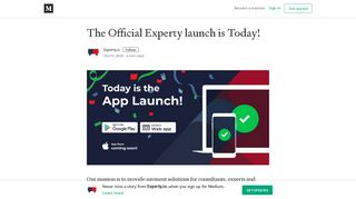 The Official Experty launch is Today! – Experty.io – Medium