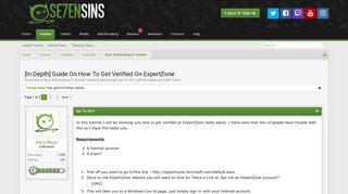 [In Depth] Guide On How To Get Verified On ExpertZone | Se7enSins ...
