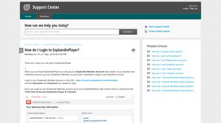 How do I Login to ExplaindioPlayer? : Support Center
