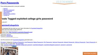 Exploited College Girls Password | Porn Passwords