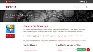 Explora for Educators - INFOhio