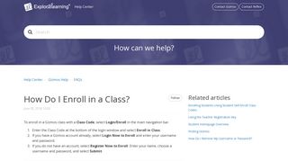 How Do I Enroll in a Class? – Help Center