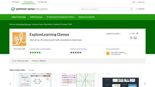 ExploreLearning Gizmos Review for Teachers | Common Sense ...