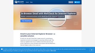 The MailCheck Internet Explorer add-on | mail.com
