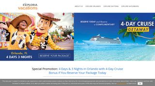Exploria Vacations: Daytona Beach, Orlando, Florida Vacation Packages