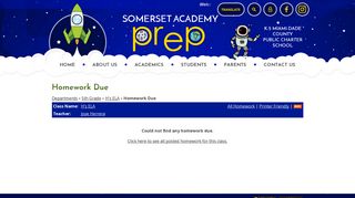 All Homework - H's ELA - Somerset Academy Prep K-5