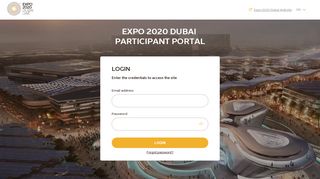 Login - Expo 2020 Dubai