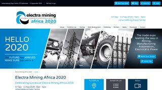Electra Mining Africa 2020 - Leading the way in Mining, Manufacturing ...
