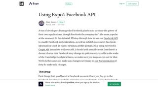 Using Expo's Facebook API – Exposition - Expo blog