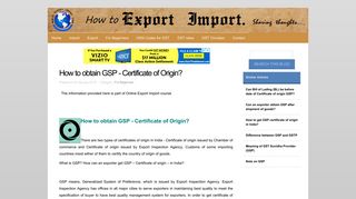 How to obtain GSP - Certificate of Origin? - how to export import.com