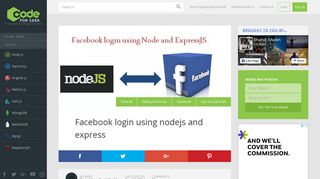 Facebook login using nodejs and express – Codeforgeek