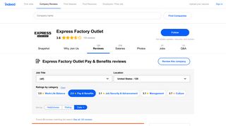 Working at Express Factory Outlet: Employee Reviews about Pay ...