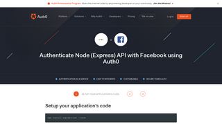 Authenticate Node (Express) API with Facebook - Auth0