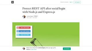 Protect REST API after social login with Node.js and Express.js - Medium