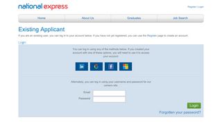 Login - National Express Careers
