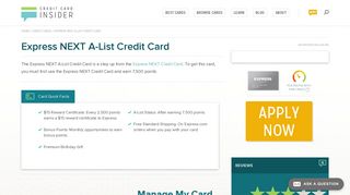 Express NEXT A-List Credit Card - Credit Card Insider