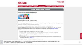 Dollar Express Rewards Changes | Dollar ... - Dollar Rent a Car