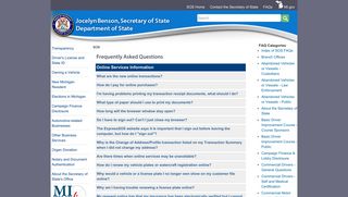 SOS - Online Services Information - State of Michigan