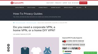 Do You Need a Corporate VPN, a Home VPN, or a ... - ExpressVPN