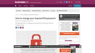 How to change your ExpressVPN password | TechRadar