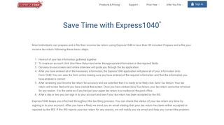Save time by filing your taxes online. - Express1040.com