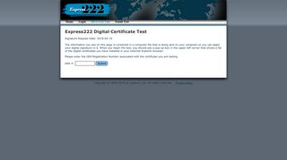 Express222 Cert Test