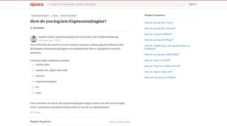 How to log into ExpressionEngine - Quora