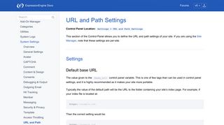 URL and Path Settings — ExpressionEngine 5.1.3 documentation