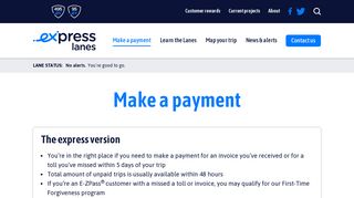 Make a payment | Express Lanes