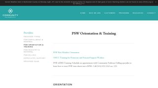 PSW Orientation & Training — Community Pathways, Inc.