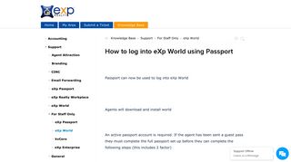How to log into eXp World using Passport - eXp Realty