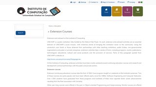 Extension Courses | INSTITUTO DE COMPUTAÇÃO - IC-Unicamp