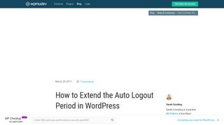 How to Extend the Auto Logout Period in WordPress - WPMU DEV