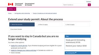 Extend your study permit: About the process - Canada.ca