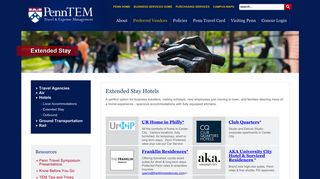Extended Stay - Penn Business Services - University of Pennsylvania