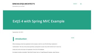 ExtJS 4 with Spring MVC Example - Sencha EXTJS Architect's
