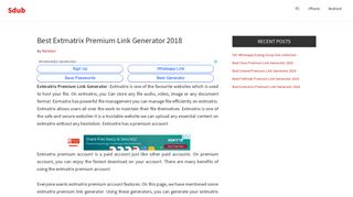 Best Extmatrix Premium Link Generator 2018 - Sdub