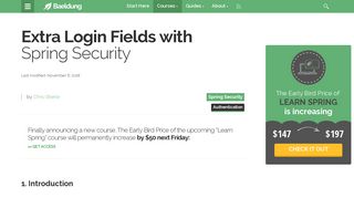 Extra Login Fields with Spring Security | Baeldung