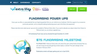 fundraising power ups - Extra Life