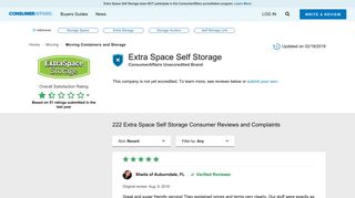 Top 220 Reviews and Complaints about Extra Space Self Storage ...