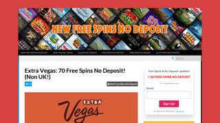 Extra Vegas: 25 Free Spins No Deposit! (Non UK!) - New Free Spins ...