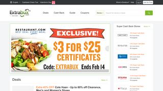 Extrabux: Cashback Shopping Site with Hot Coupons, Deals & Guides