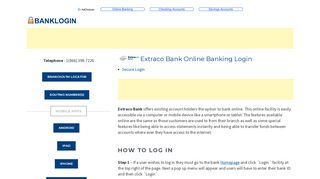 Extraco Bank Online Banking Login | Bank Login