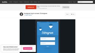 Insatgram log in screen | Extragram by Calum Patrick | Dribbble ...