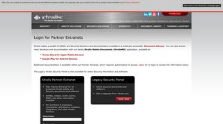 Login for Partner Extranets: Partner Extranet Overview : Xtralis
