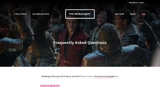 Frequently Asked Questions - The Extras Dept.