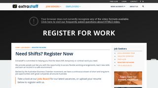 Extrastaff | Job Seekers | Register for Work - Extrastaff