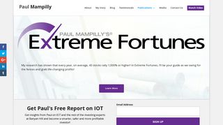 Extreme Fortunes Stock Investment Newsletter by Paul Mampilly