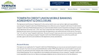 Online Access Terms | Towpath Credit Union - Akron OH